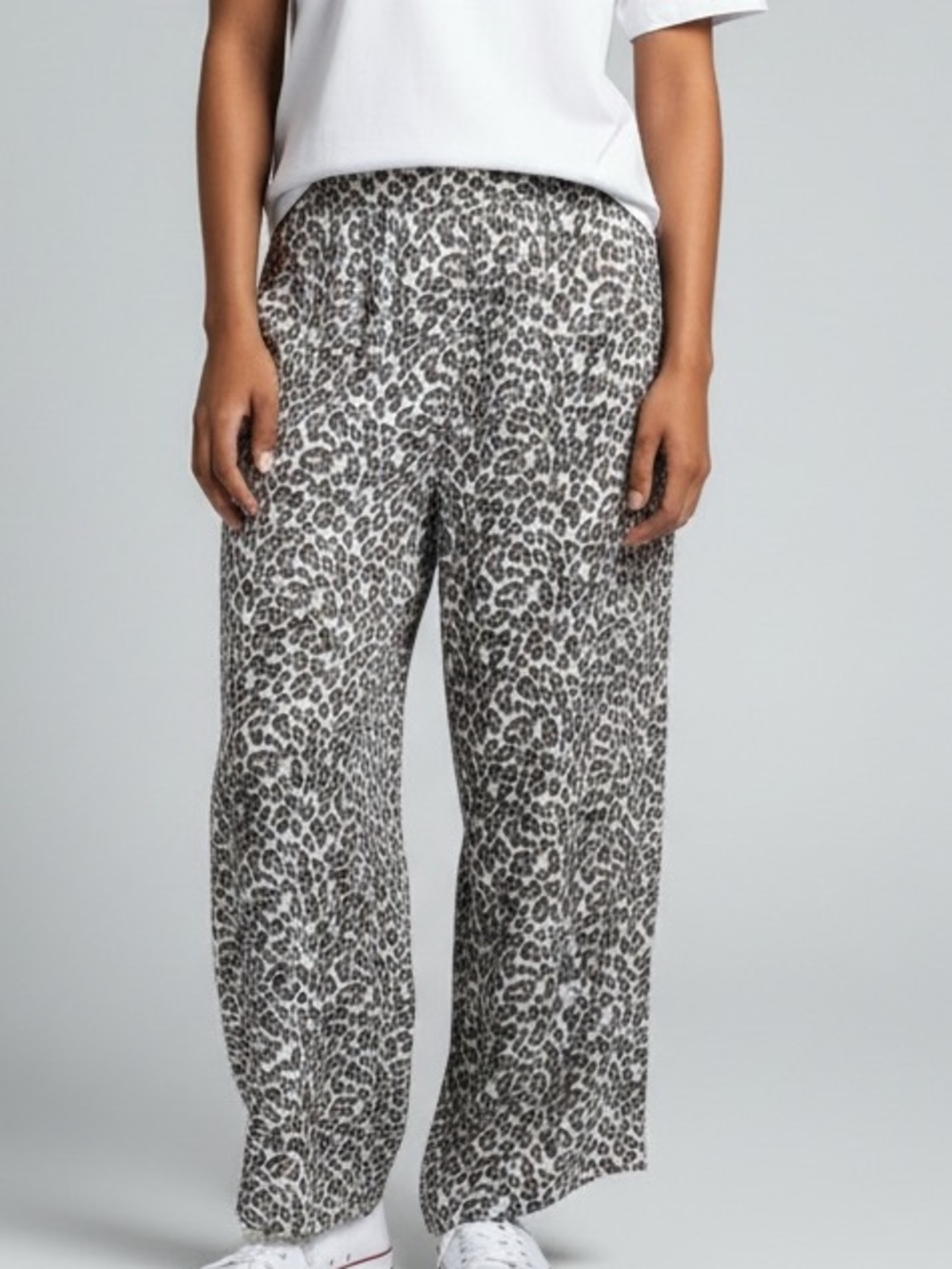 Aerie Leopard Print Wide-Leg Lounge Pants